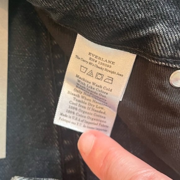 Everlane The 90’s Hourglass Jean Washed Black Size 28 High Waist Runs Sm… - Picture 6 of 9